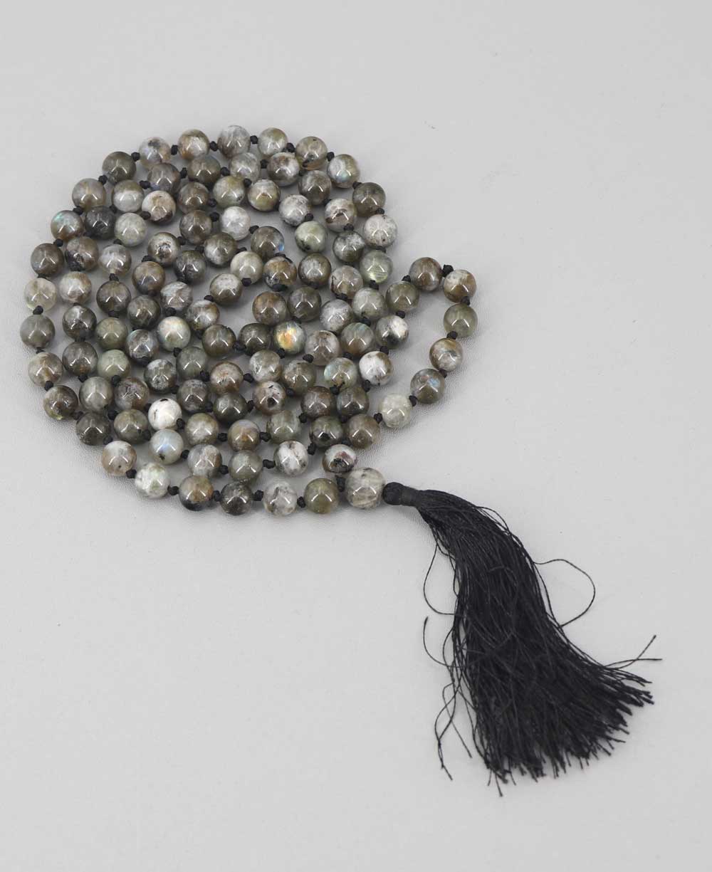 Labradorite Meditation Mala, 108 Beads – Buddha Groove