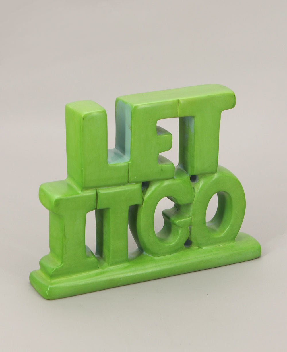 Let It Go Handmade Soapstone Desk Art - Home & Garden