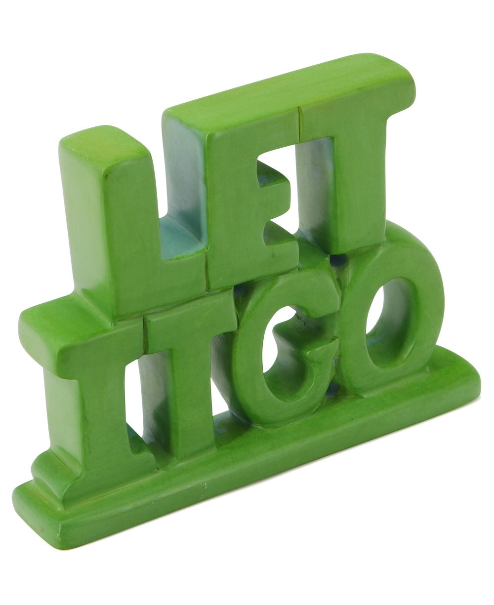 Let It Go Handmade Soapstone Desk Art - Home & Garden