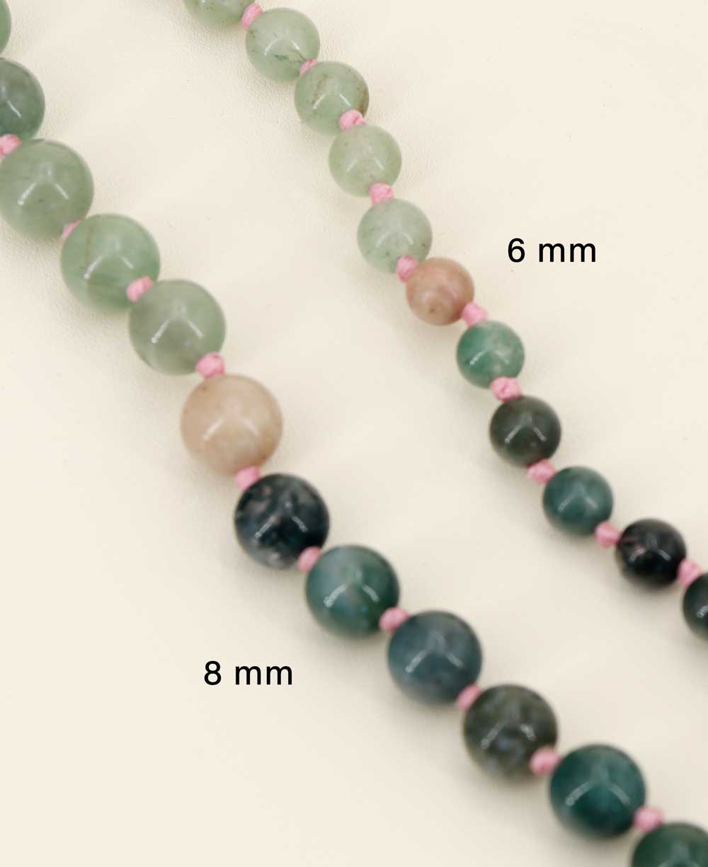 Love and Joy Heart Chakra Meditation Mala - Prayer Beads 6mm