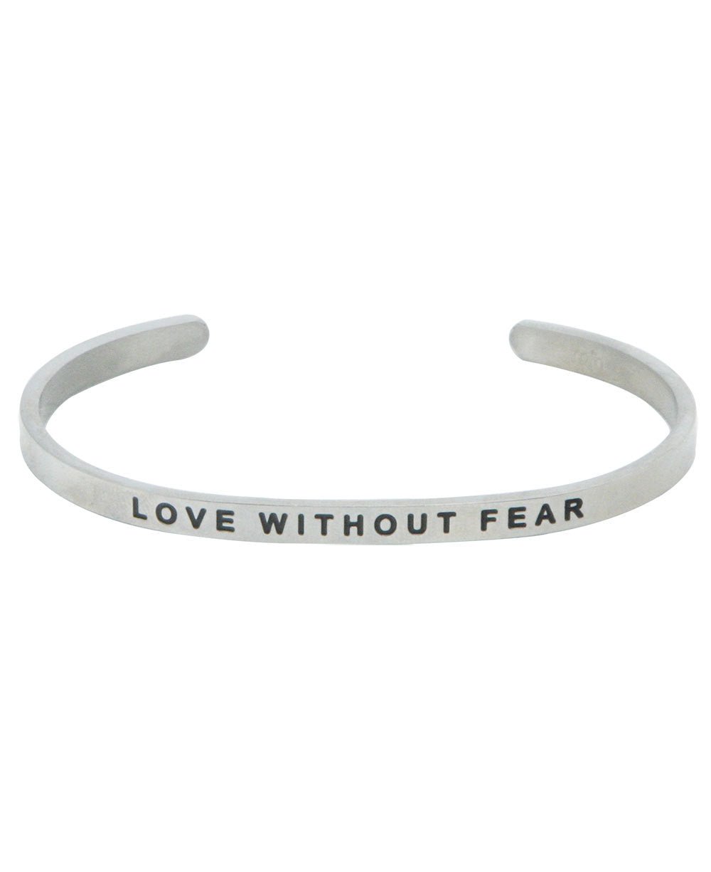 Love Without Fear Cuff Inspirational Bracelet - Bracelets