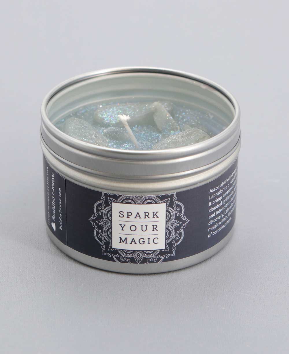 Magical Labradorite Gemstone Aromatherapy Candle - Candles
