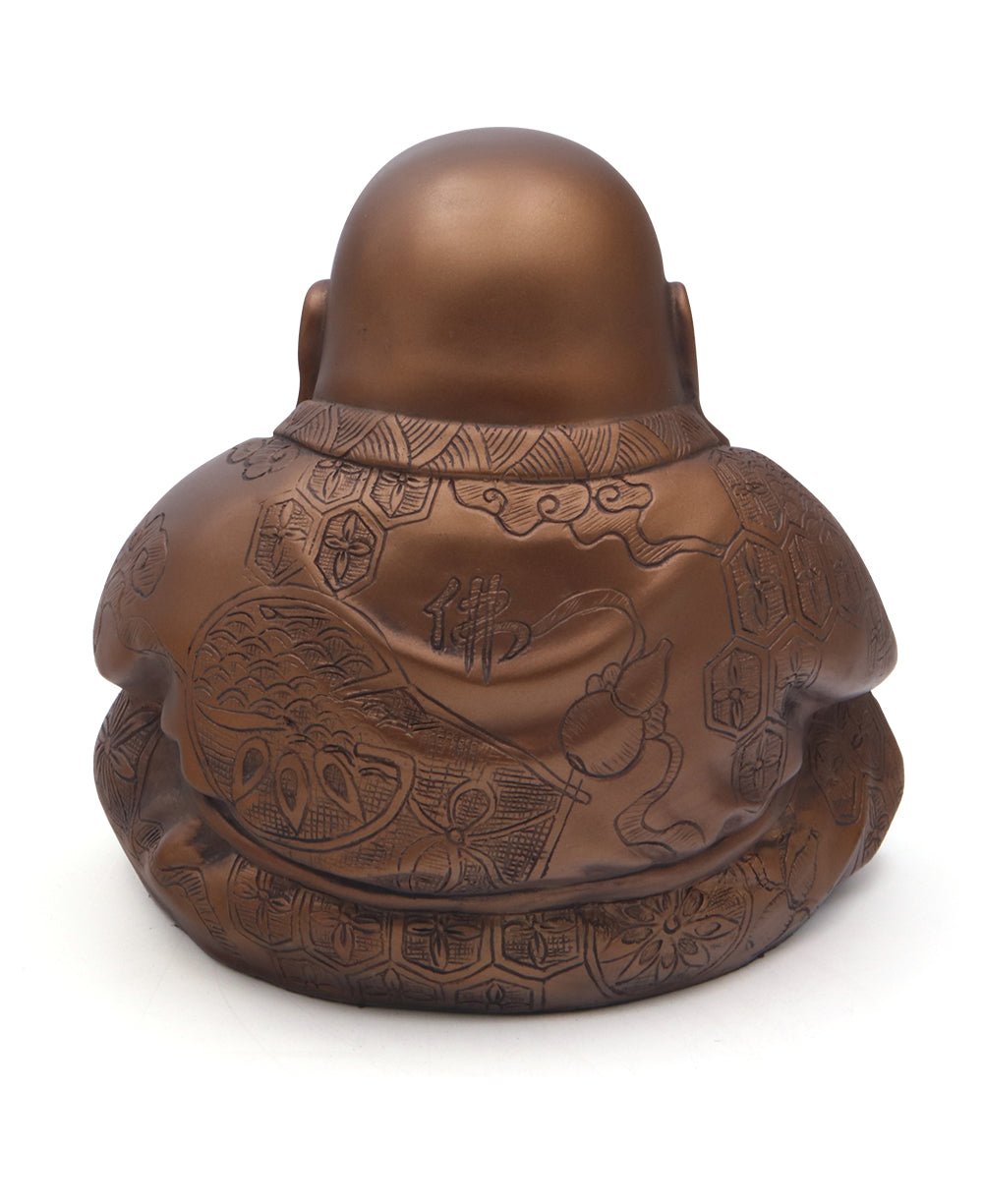 Majestic Praying Happy Buddha Statue - Sculptures & Statues White