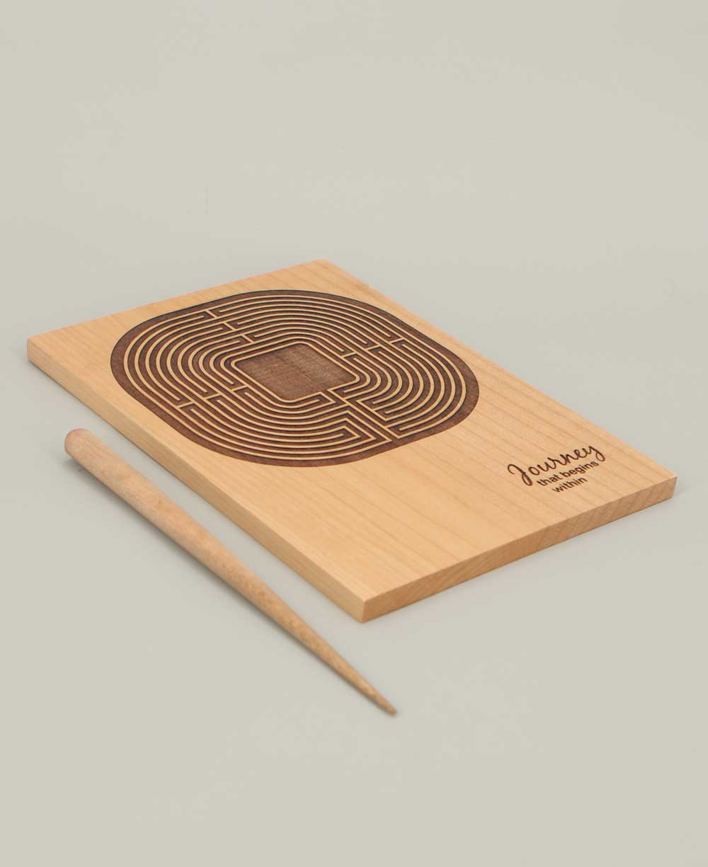 Maple Wood Square Meditation Labyrinth - Home & Garden
