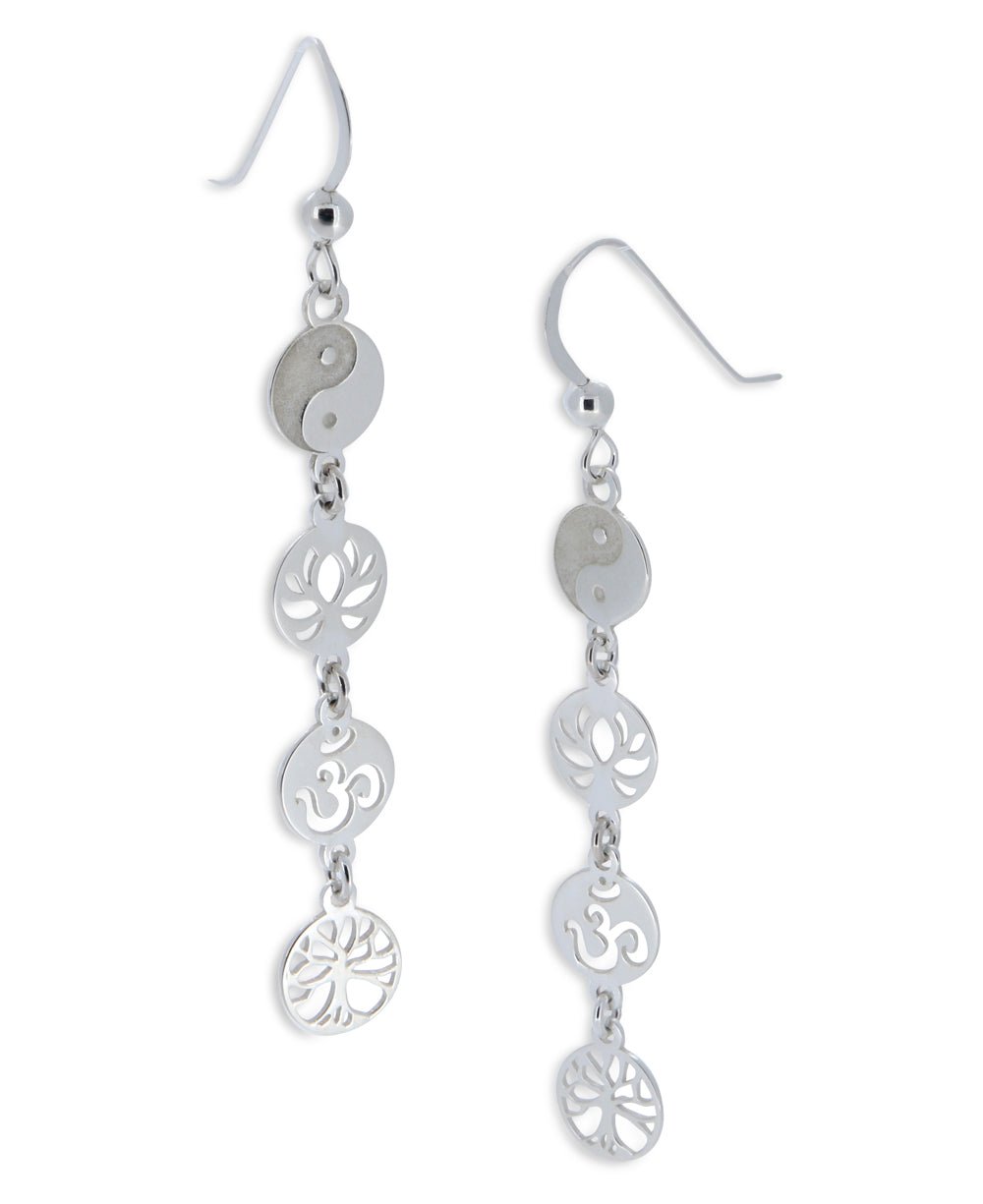Meaningful Symbols Link Earrings, Sterling Silver - Earrings