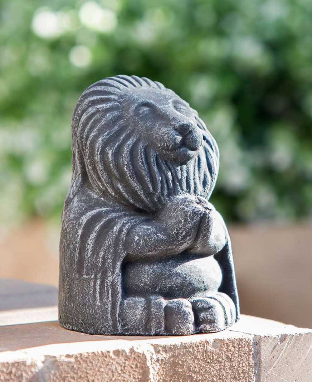 Meditating Namaste Lion Garden Statue - Sculptures & Statues