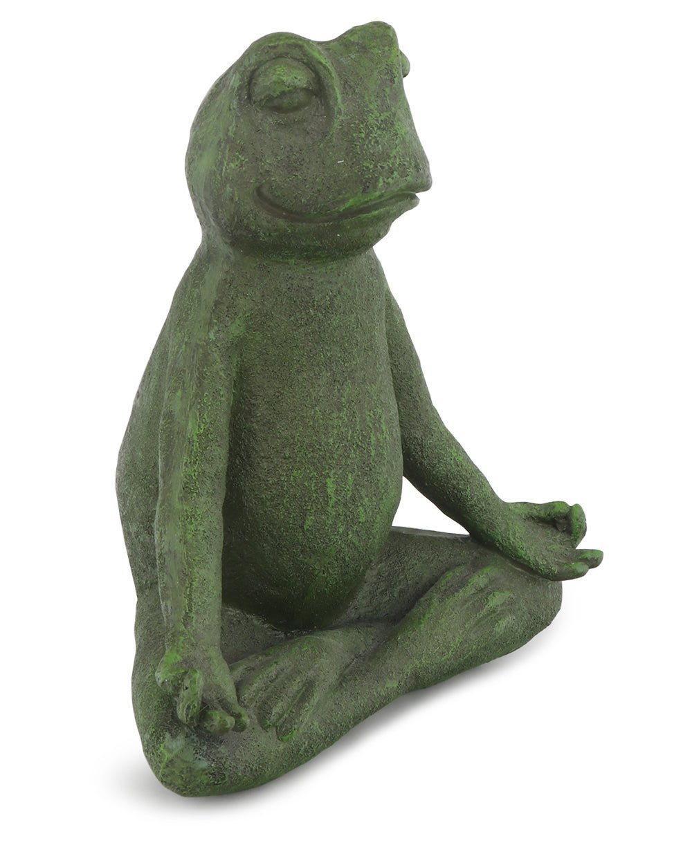 Meditating Yoga Frog Indoor Outdoor Statue - Sculptures & Statues