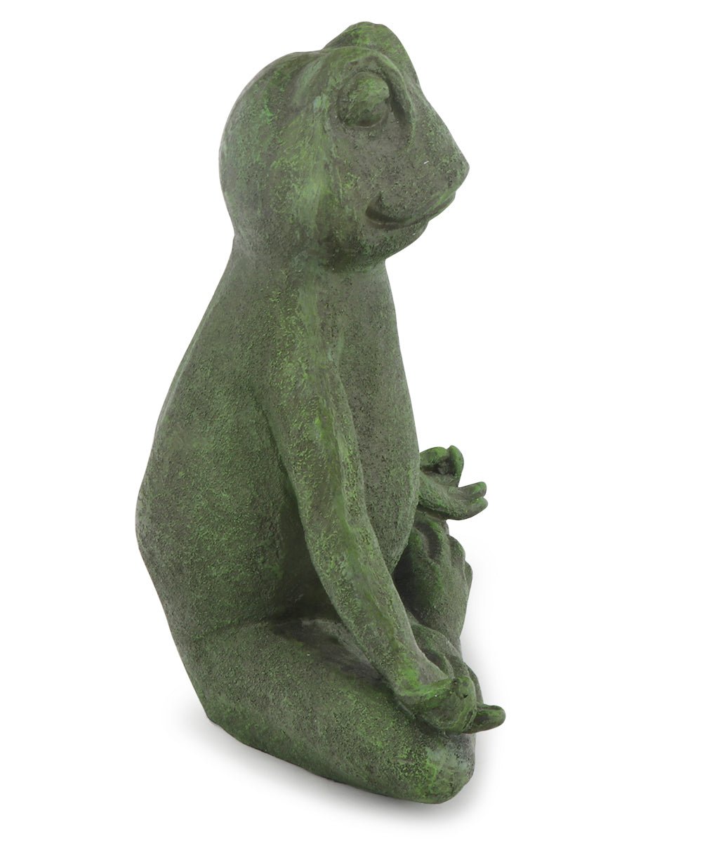 Meditating Yoga Frog Indoor Outdoor Statue - Sculptures & Statues