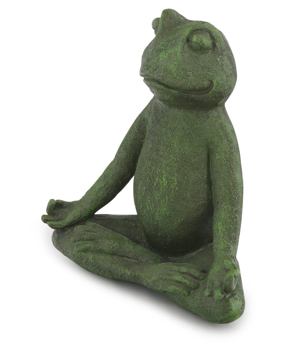 Meditating Yoga Frog Indoor Outdoor Statue - Sculptures & Statues