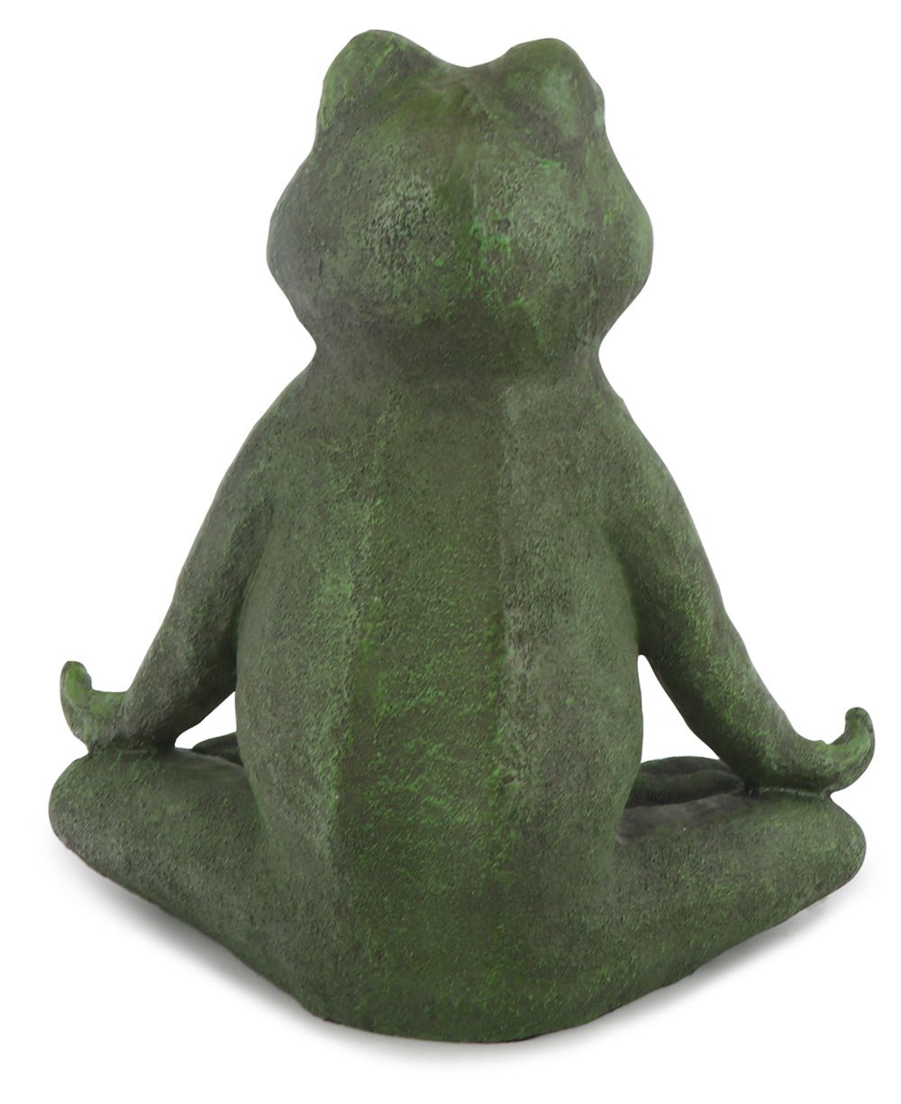 Meditating Yoga Frog Indoor Outdoor Statue - Sculptures & Statues