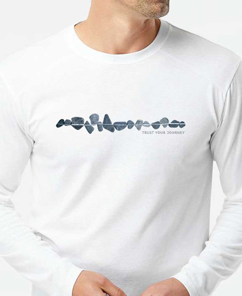 Men’s Trust Your Journey Recycled Bottles Long Sleeves Tee - Shirts & Tops S
