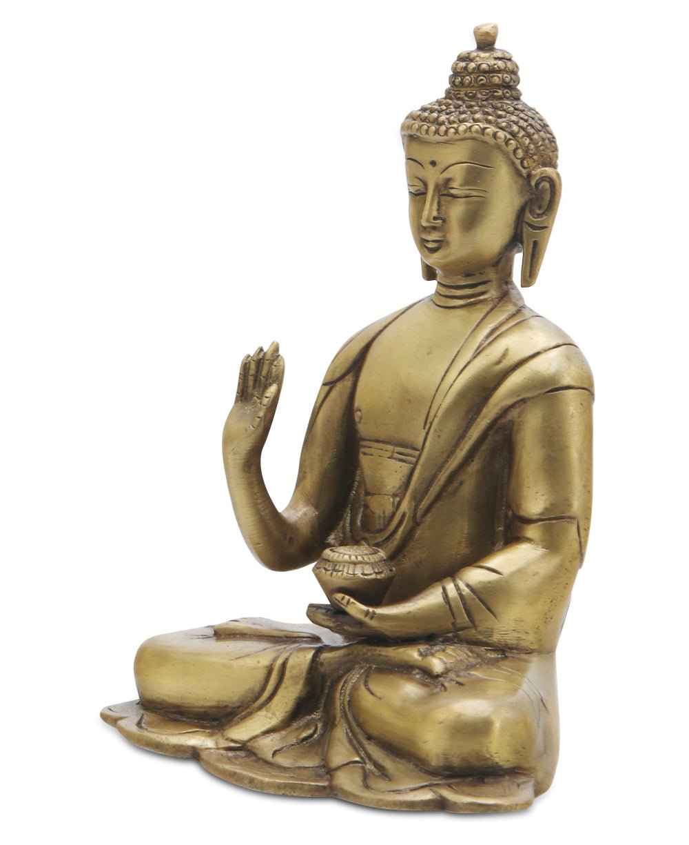 Minimalist Brass Buddha Statue - Sculptures & Statues