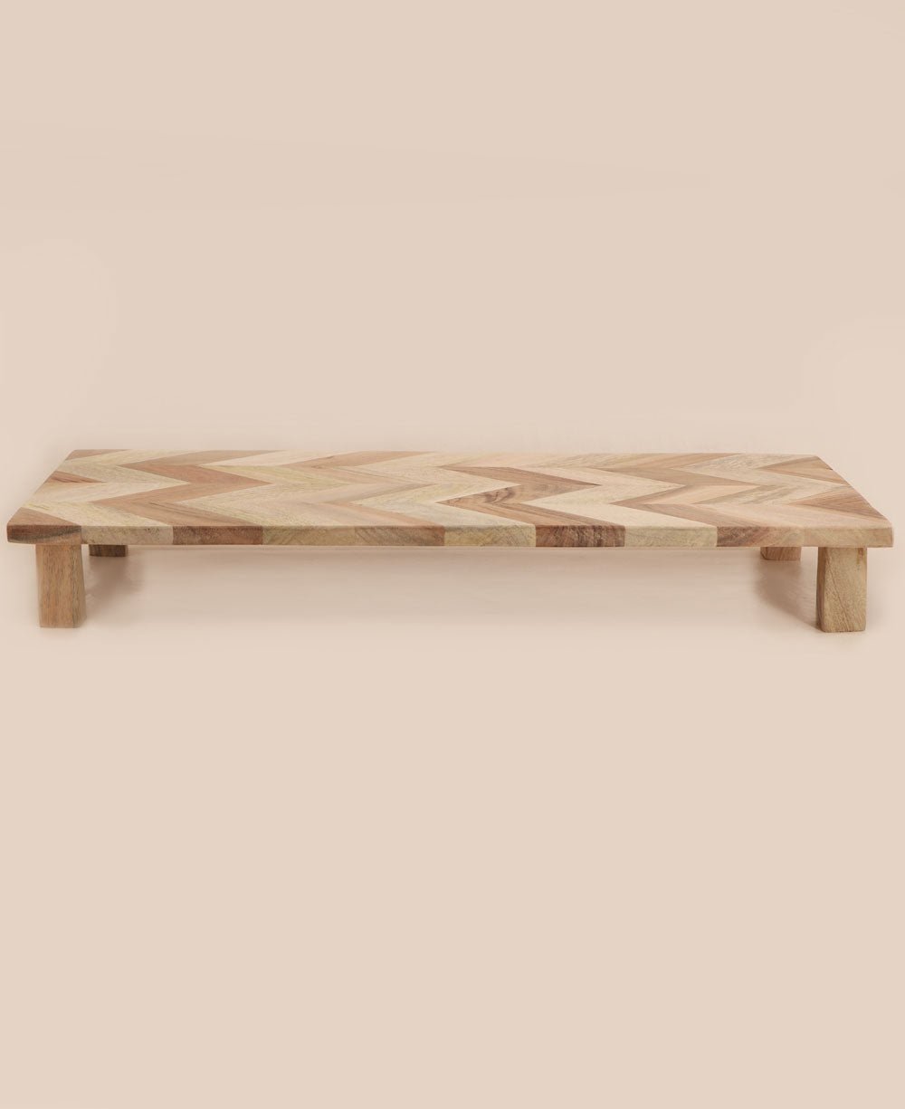 Mixed Wood Mosaic Pedestal Riser - Computer Risers & Stands