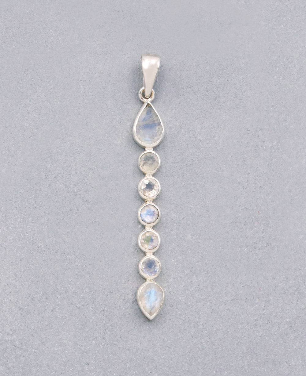 Moonstone Linear Pendant, Sterling Silver - Charms & Pendants