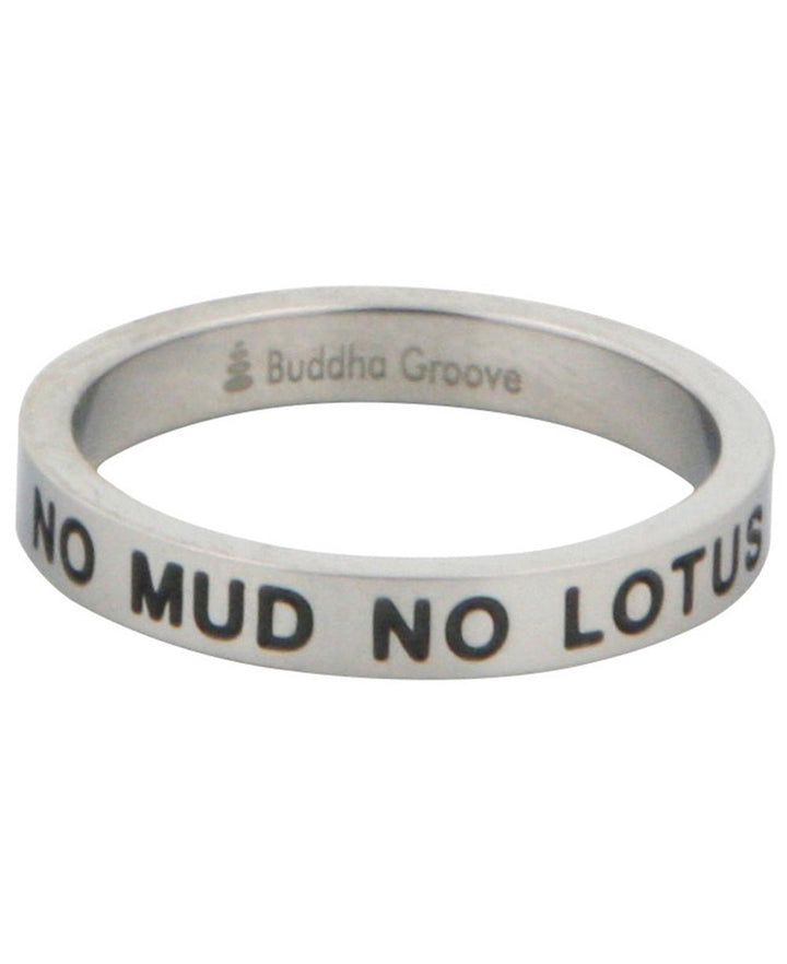 No Mud No Lotus Inspirational Ring - Size 6