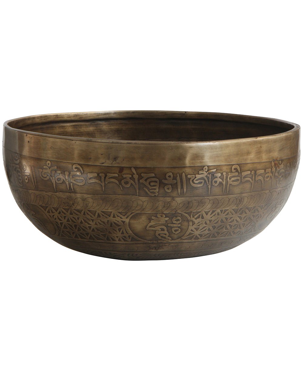 Om Lotus Meditational Singing Bowl - Hand Bells & Chimes