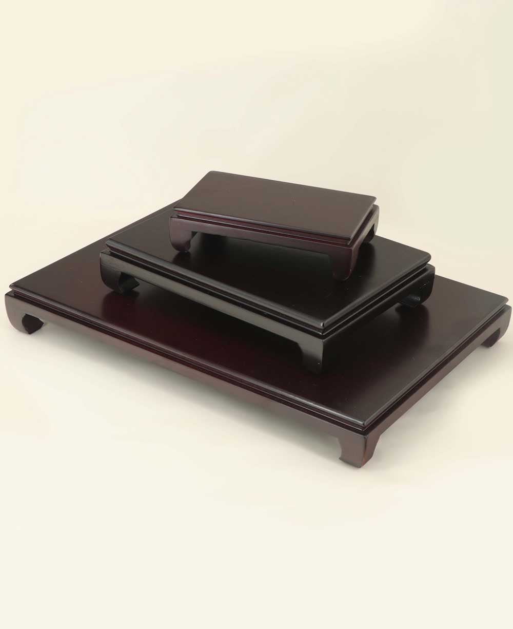 Polished Dark Cherry Statue Stand Pedestal Risers, Sold Individually - Computer Risers & Stands Small