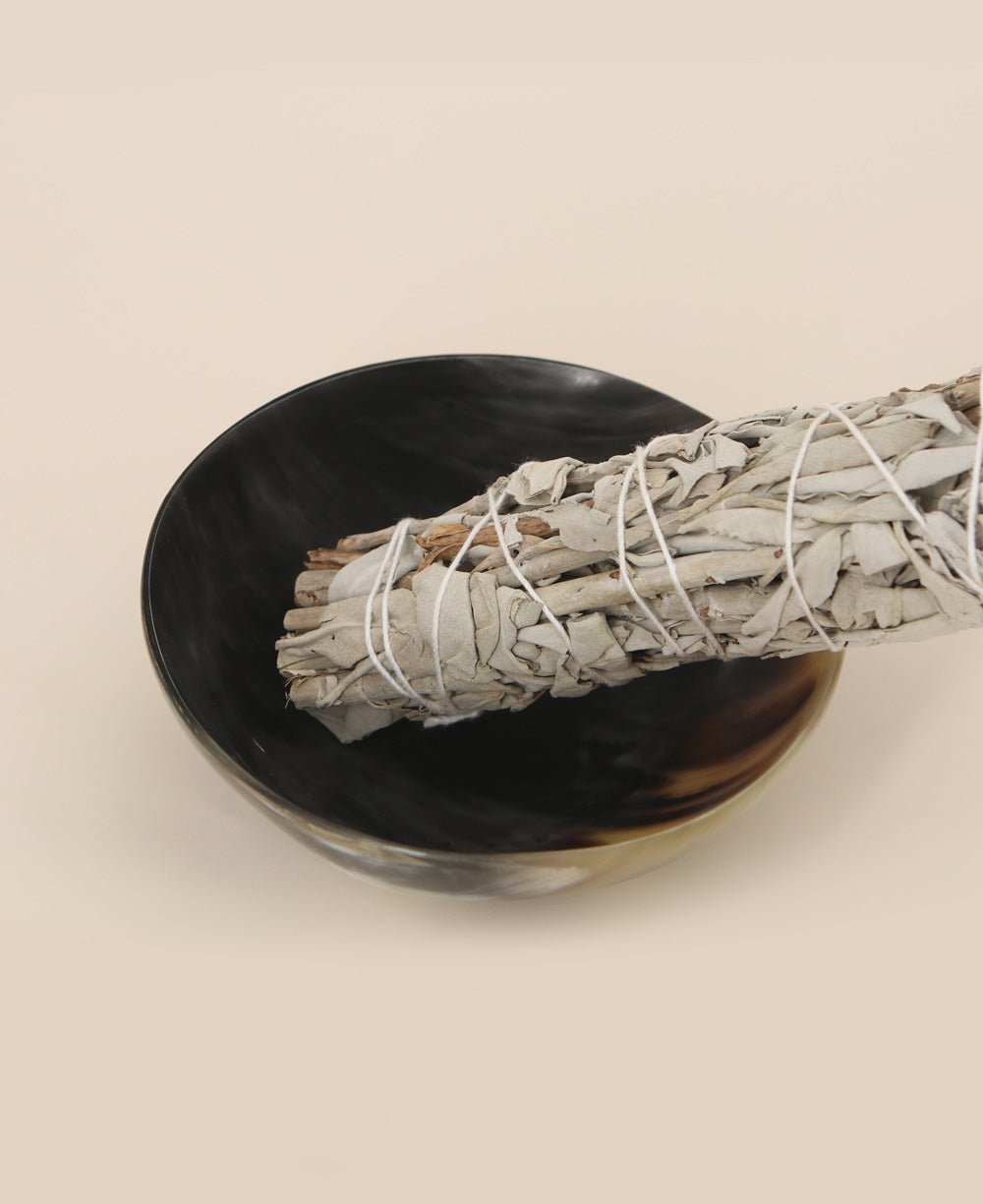 Ritual Bowl for Incense and Smudging With White Sage Bundle - Decorative Bowls