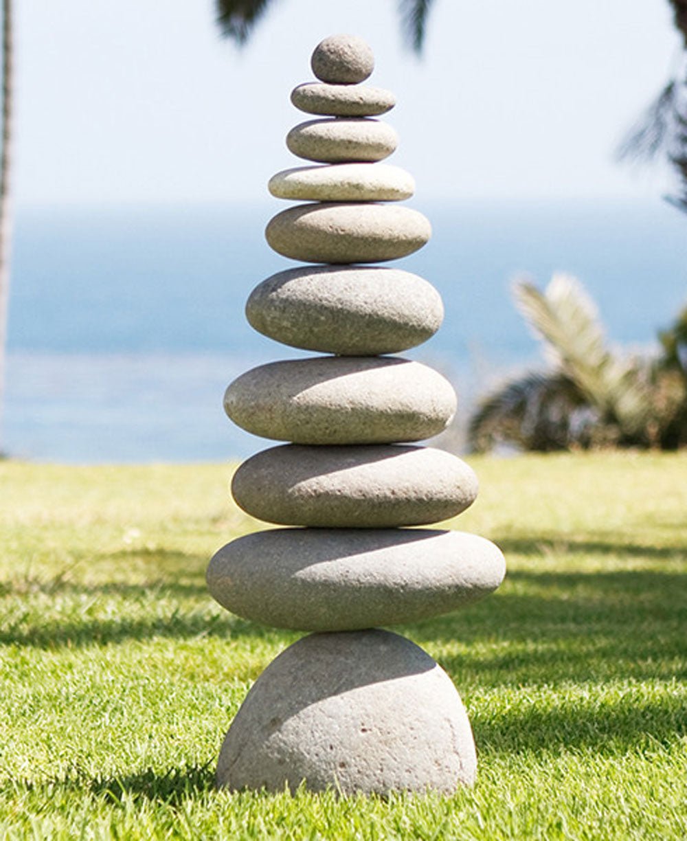 Rock Garden Cairn Statue, 28 Inches - Sculptures & Statues