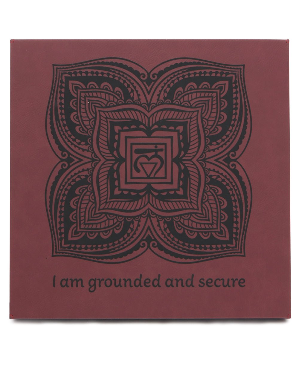 Root Chakra Affirmation Wall Art – I am Grounded and Secure - Wall Hanging