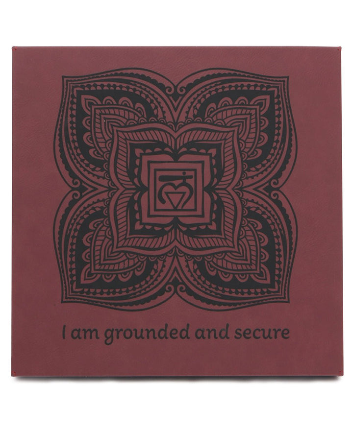 Root Chakra Affirmation Wall Art – I am Grounded and Secure - Wall Hanging