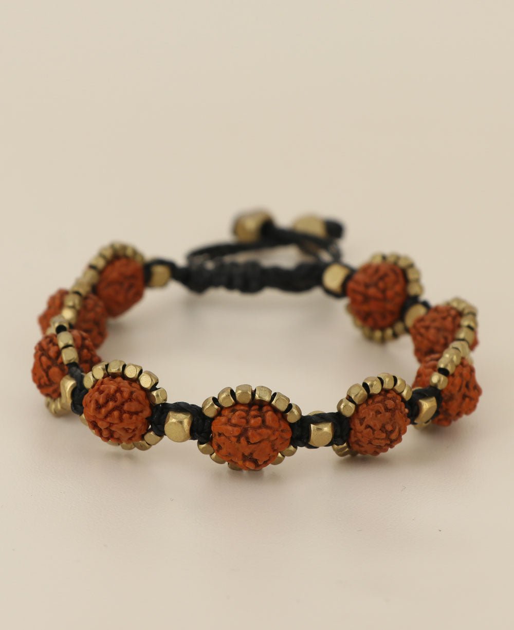 Rudraksha Seeds Braided Adjustable Bracelet - Bracelets