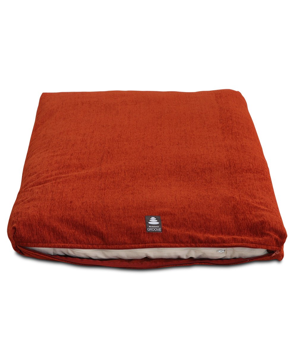 Rust Chenille Zabuton Meditation Cushion - Massage Cushions
