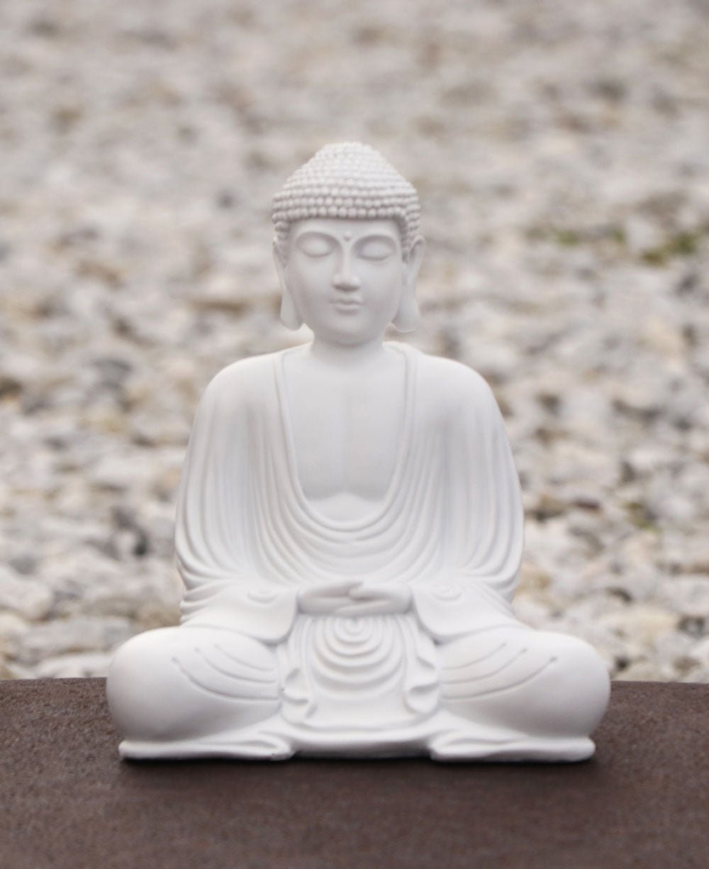 Serene White Buddha Statue, Indoor Outdoor use - Sculptures & Statues