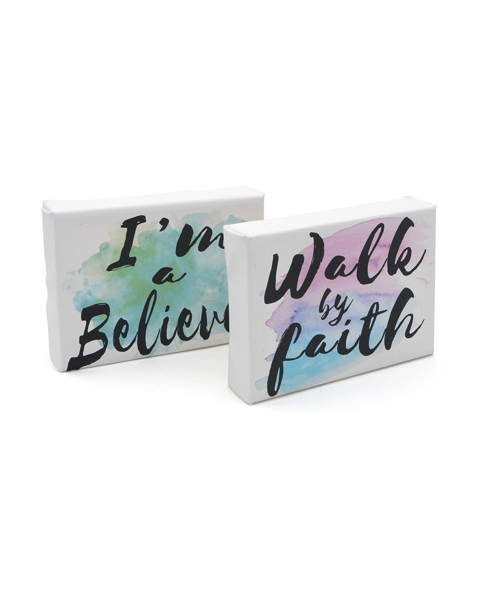 Set of 2 Watercolor Faith Signs, USA - Posters, Prints, & Visual Artwork