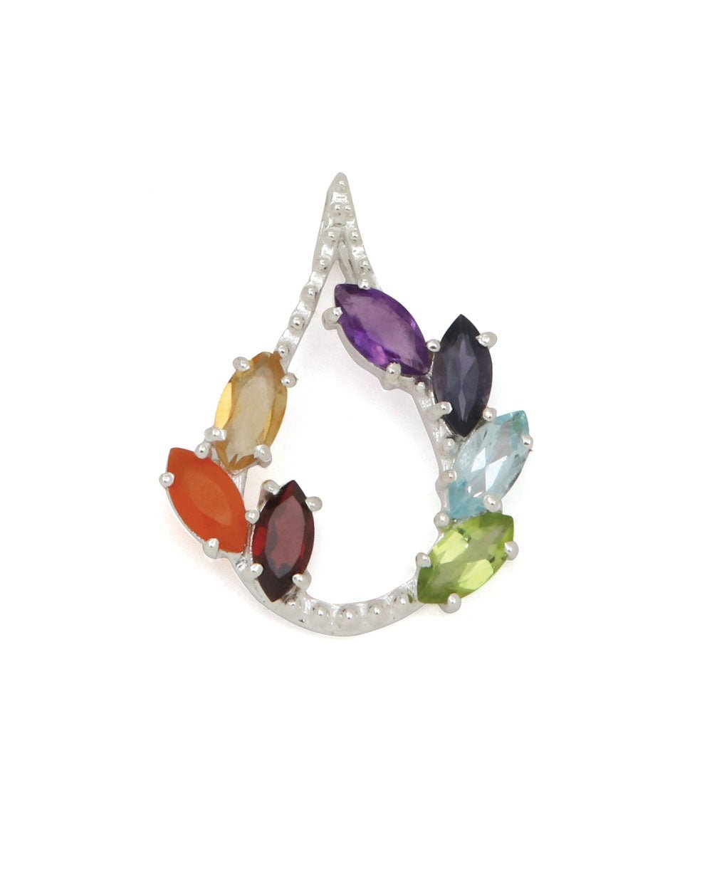 Sterling Silver Chakra Vine Pendant - Charms & Pendants - -