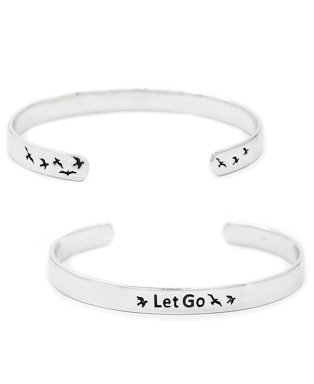Sterling Silver Let Go Mantra Bracelet - Bracelets