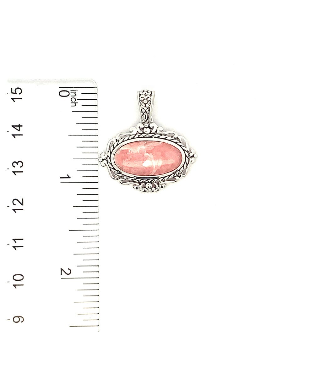 Sterling Silver Rhodochrosite Pendant - Charms & Pendants