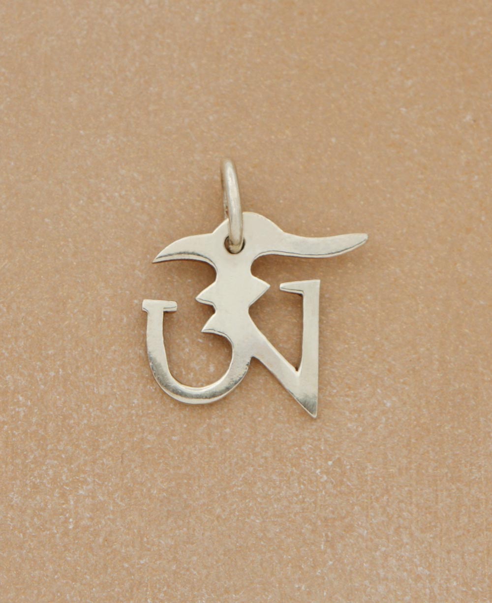 Sterling Silver Tibetan Om Pendant, Nepal - Charms & Pendants