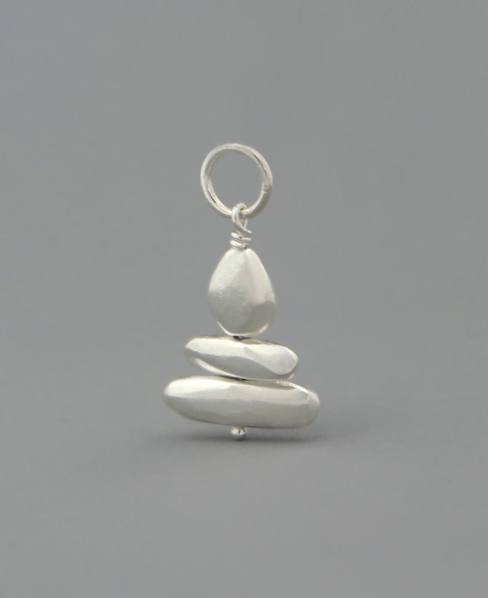 Sterling Silver Zen Cairn Pendant - Charms & Pendants