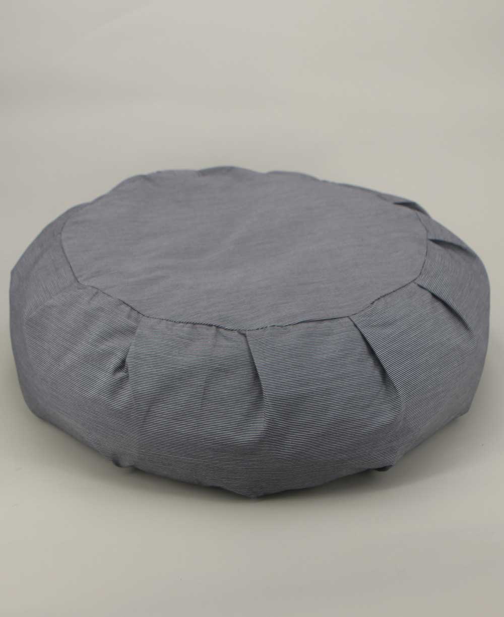 Striped Zafu Cushion – Grey and White - Massage Cushions