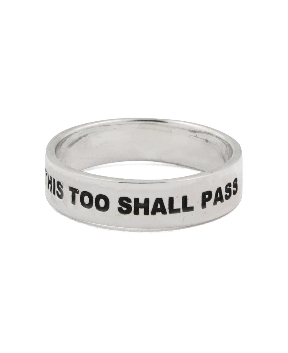 This Too Shall Pass Inspirational Sterling Simple Band Ring - Rings Size 6