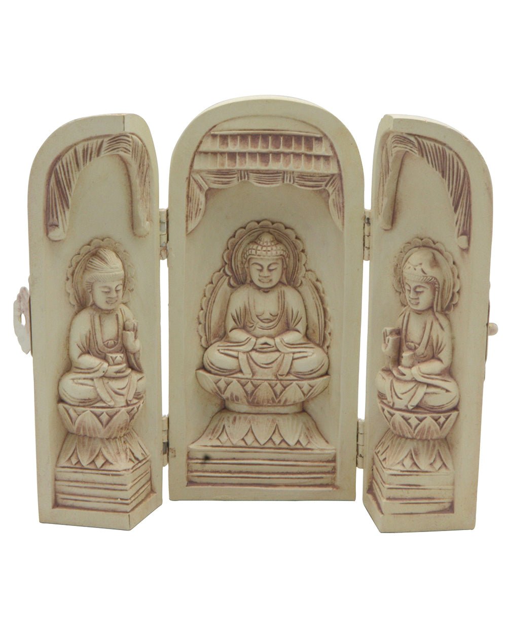 Three Panel Artistic Buddha Statue - Sculptures & Statues