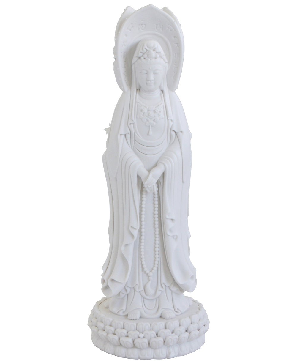 Three-Sided Porcelain Kuan Yin Statue - Sculptures & Statues