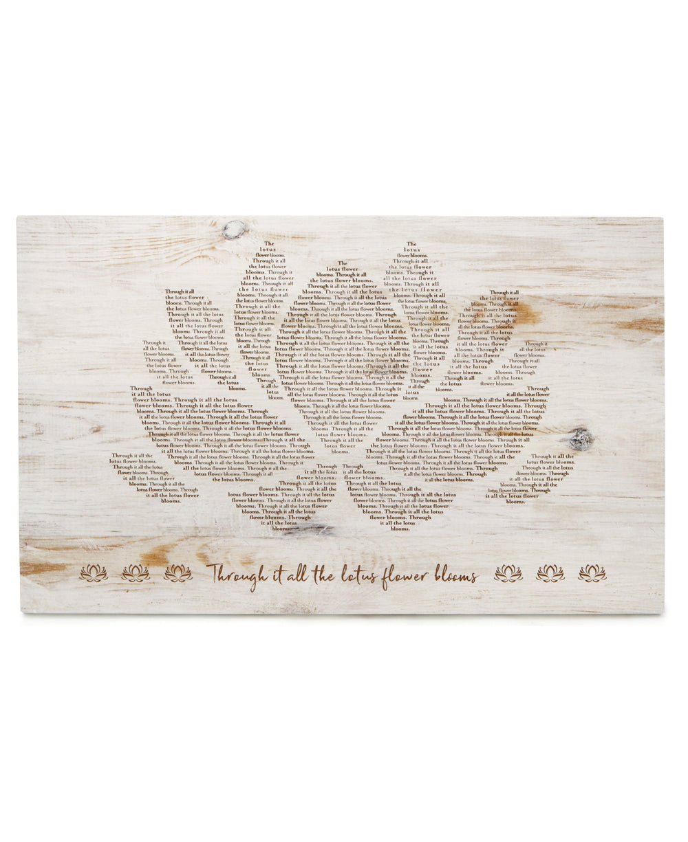 Through It All The Lotus Flower Blooms Wall Panel -