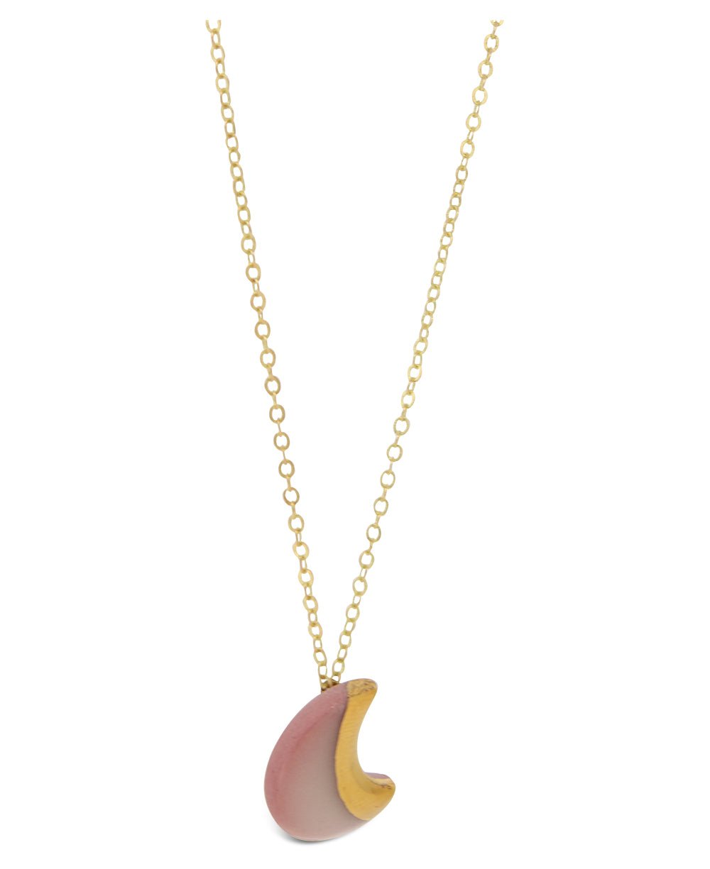 Trust Your Journey Lunar Dainty Porcelain Necklace - Necklaces Rose