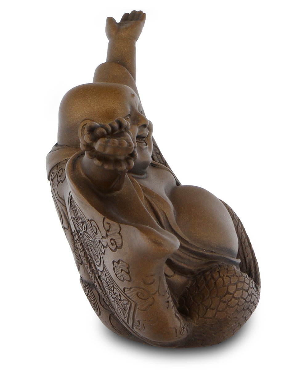 Welcoming Cheering Happy Buddha Statue - Sculptures & Statues Bronze