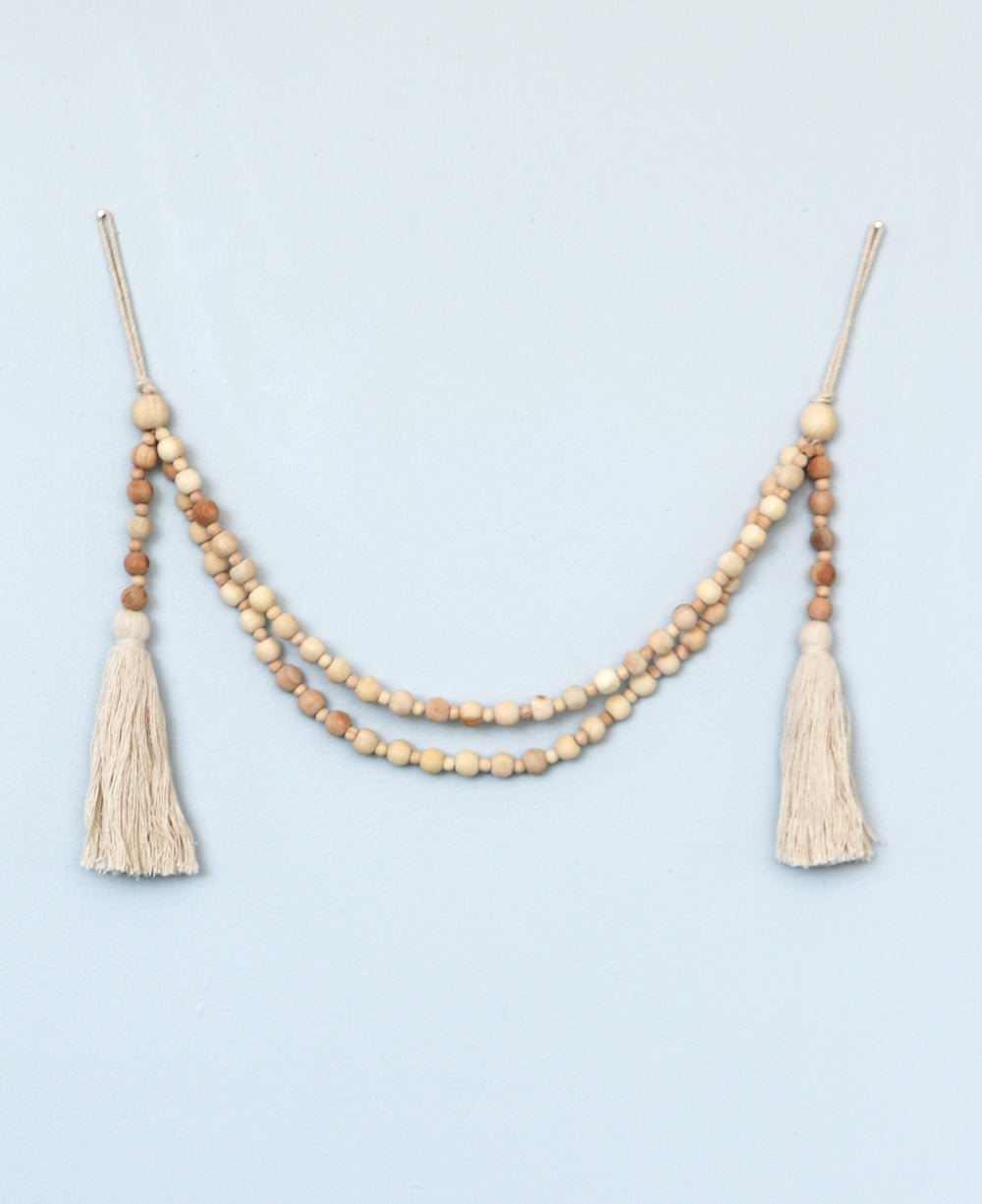 Wood Beads Garland Wall Hanging – Buddha Groove