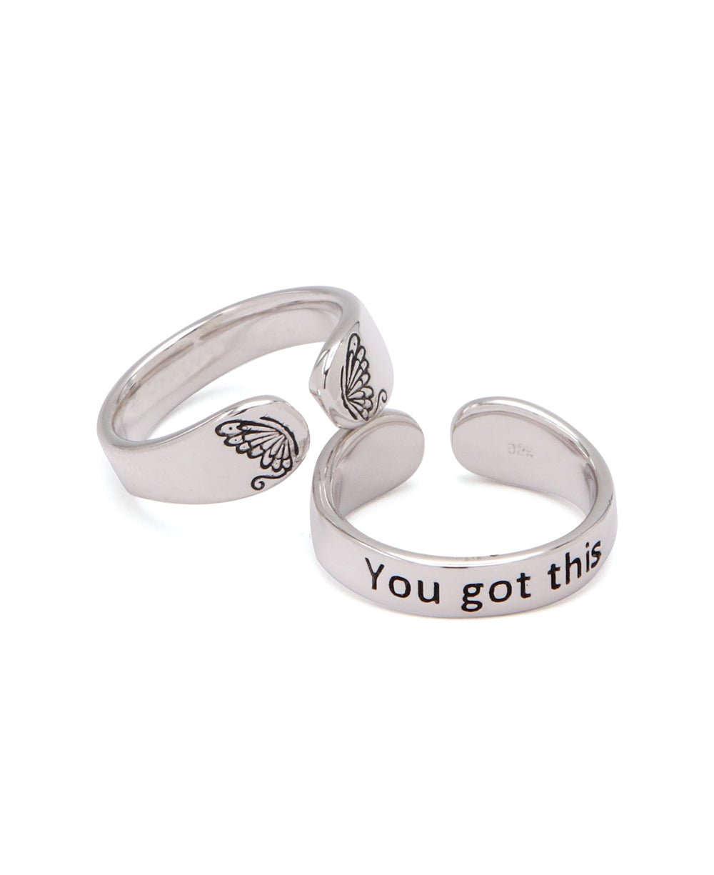 You Got This Sterling Silver Adjustable Inspirational Ring - Rings