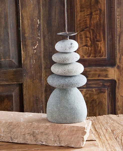 Zen Cairn Candleholders, Multiple Sizes - Candle Holders Quintuple Rock