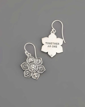Religious symbols coexist sterling stilver earrings