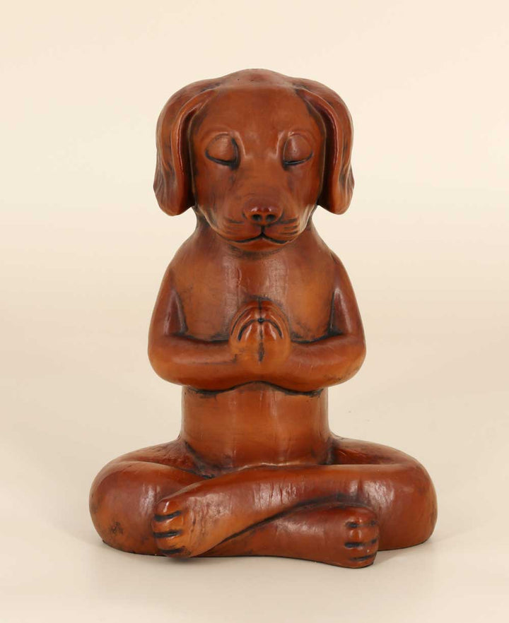 Namaste Dog Statue