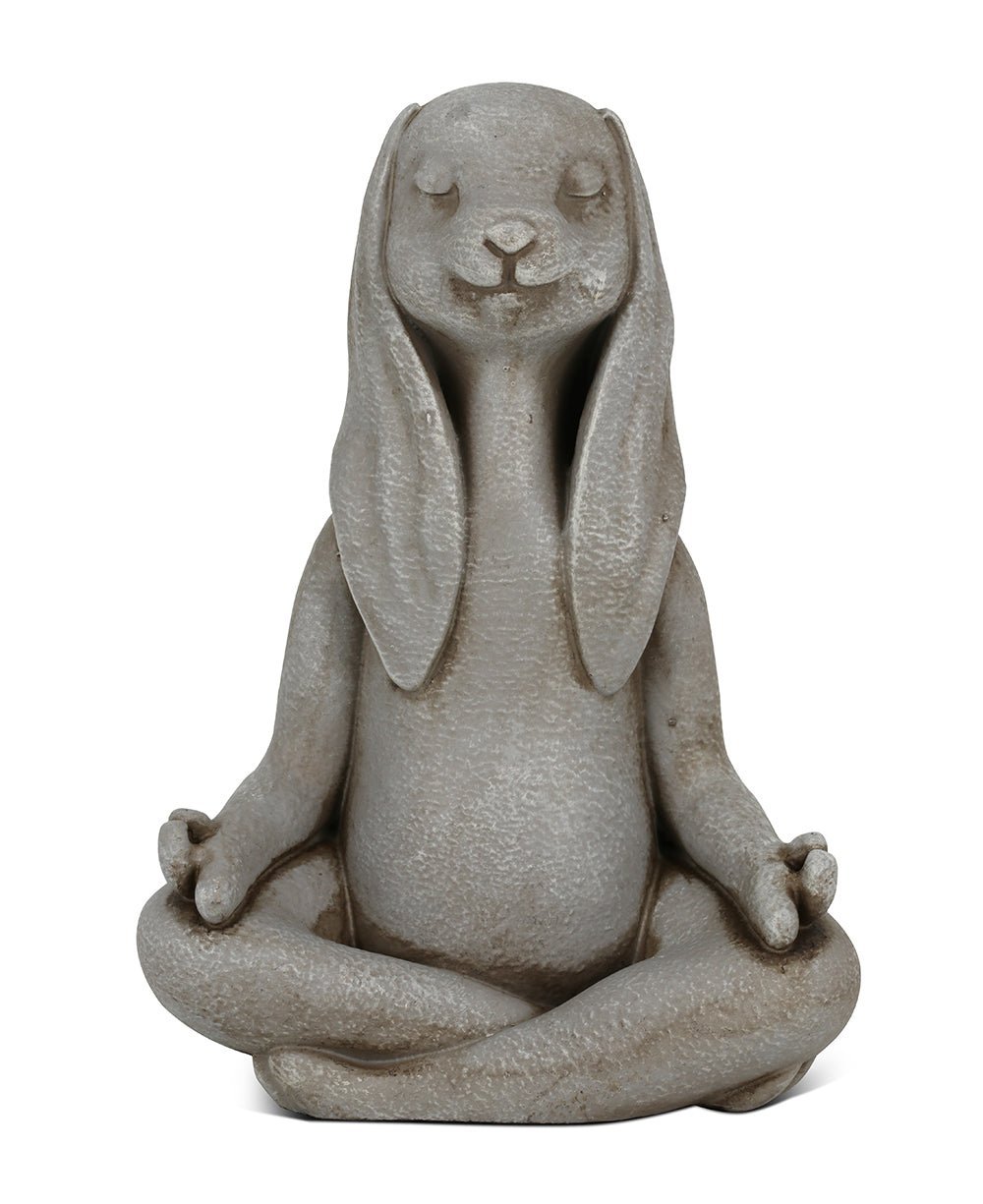 Adorable Small Meditating Bunny Statue - Sculptures & Statues