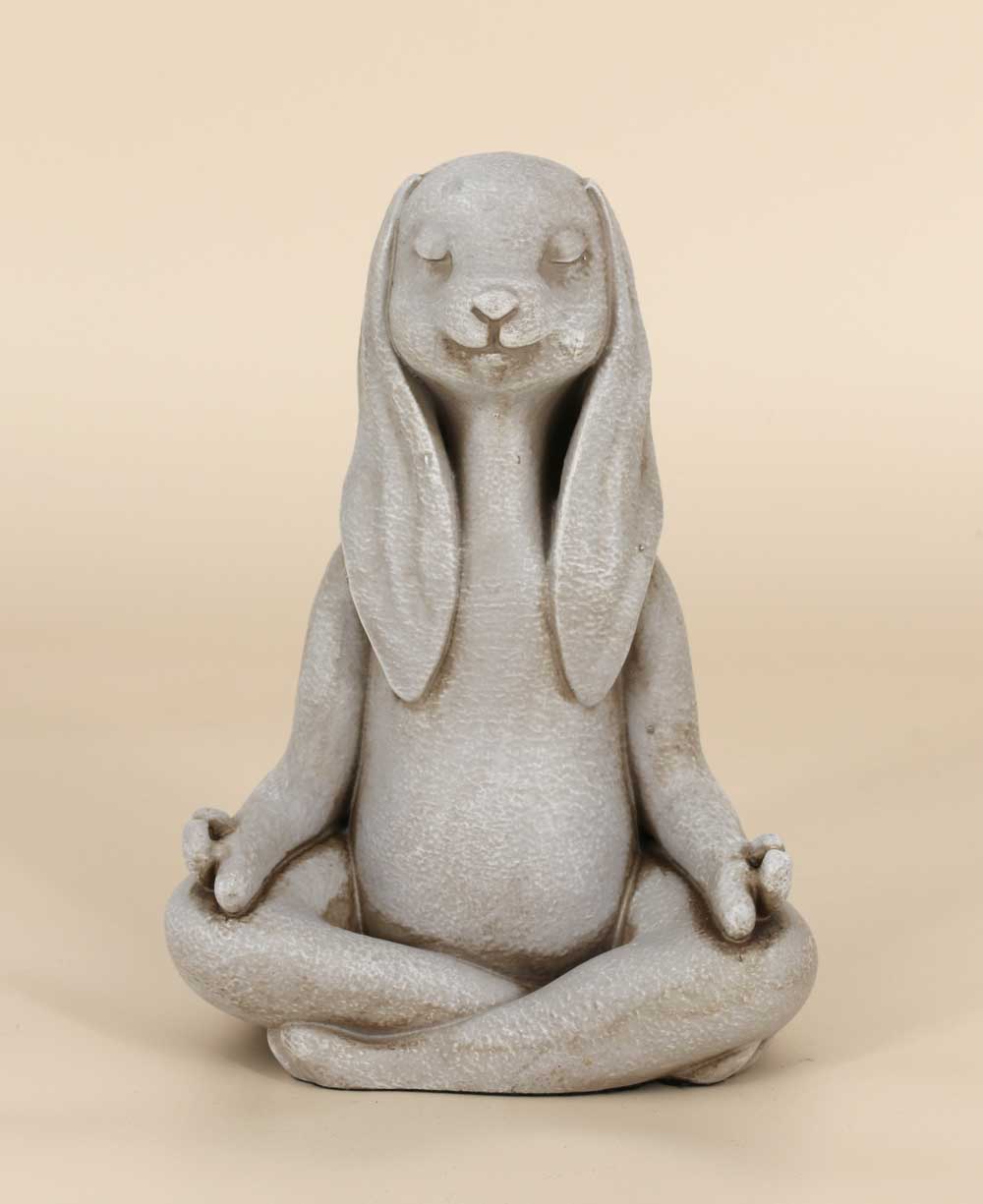 Adorable Small Meditating Bunny Statue - Sculptures & Statues