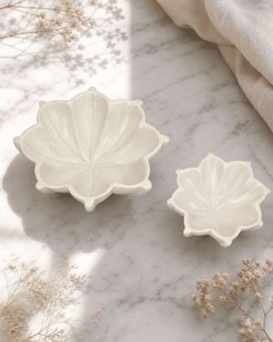 Artisan Hand - Carved Lotus Soapstone Bowls, Kenya - Bowls Small