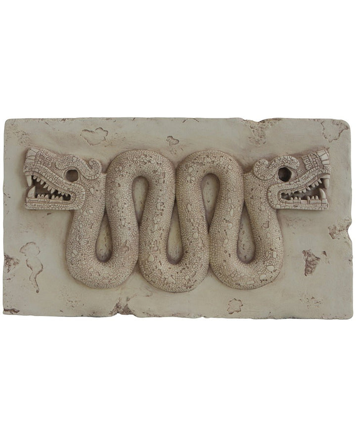 Aztec Double Headed Serpent Wall Plaque - Statues